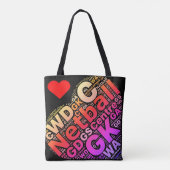 Gepersonaliseerd ontwerp van Netball Thormed Typog Draagtas (Achterkant)