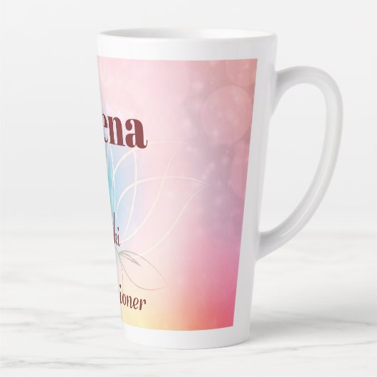  gepersonaliseerd ontwerp van Reiki Practitioner Latte Mok (Rechts)