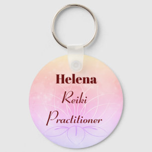 gepersonaliseerd ontwerp van Reiki Practitioner Sleutelhanger