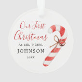 Gepersonaliseerd onze eerste kerst Mr. Mrs Ornamen Ornament (achterkant)