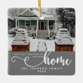 Gepersonaliseerd onze eerste Kerstmis in ons nieuw Keramisch Ornament (Voorkant)