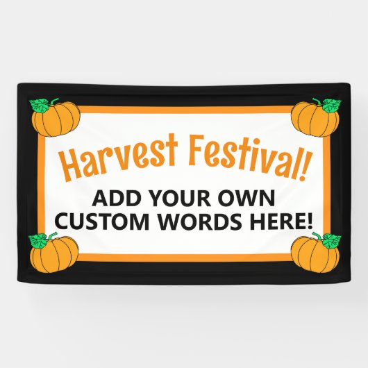 Gepersonaliseerd oogstfeest spandoek (Horizontaal)