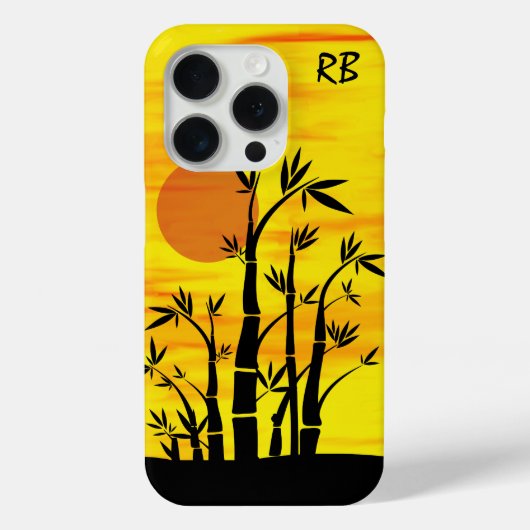 Gepersonaliseerd oosterse zonnebank Bamboo Case-Mate iPhone Case (Achterkant)