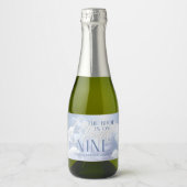 Gepersonaliseerd op Cloud Nine 9 Pampas Vrijgezell Sparkling Wijnetiket (Voorkant)