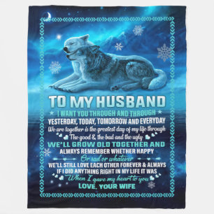 Gepersonaliseerd op mijn man deken van vrouw