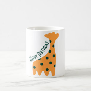Gepersonaliseerd oranje giraffe koffiemok