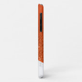 Gepersonaliseerd Oranje glitter - witte marmer Case-Mate iPhone Case (Achterkant/links)