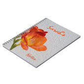 Gepersonaliseerd Oranje Notitieboek (Linkerzijde)