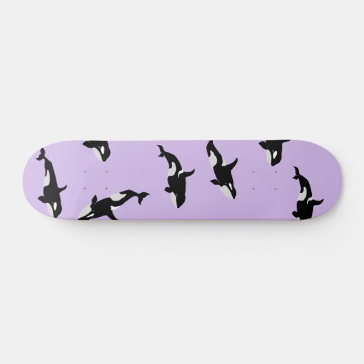 Gepersonaliseerd orca Whale Pod Pattern Pastel Lil Skateboard (Horizontaal)