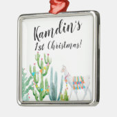Gepersonaliseerd Ornament Boho Llama Bohemian Cact (Links)