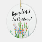 Gepersonaliseerd Ornament Boho Llama Bohemian Cact (Links)
