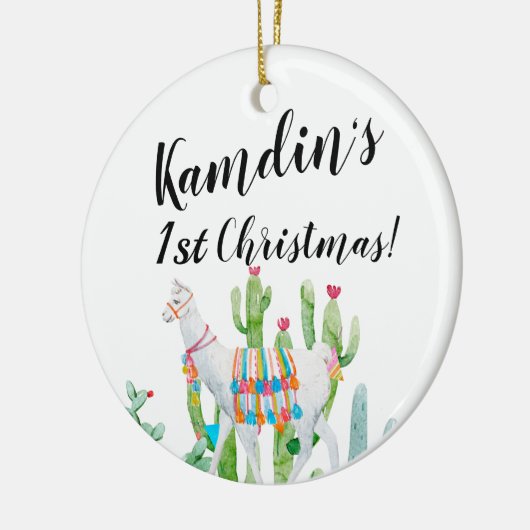 Gepersonaliseerd Ornament Boho Llama Bohemian Cact (Links)