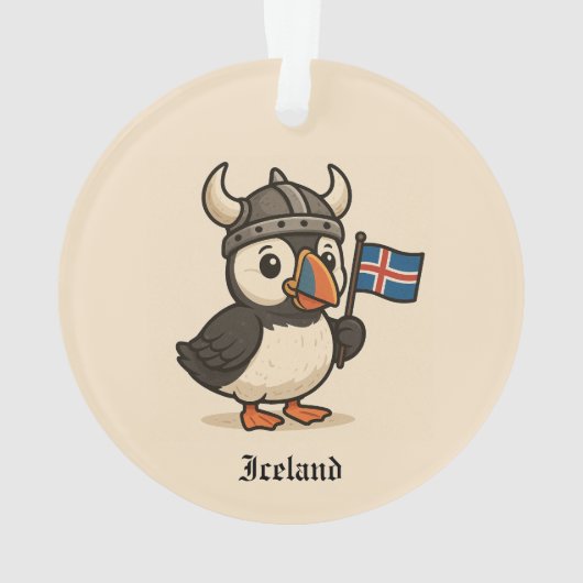 Gepersonaliseerd ornament - IJslandse papegaaiduik (achterkant)