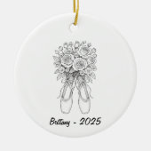 Gepersonaliseerd Ornament, Pointe Shoes Keramisch Ornament (Voorkant)