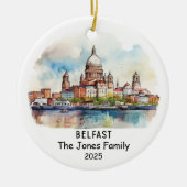 Gepersonaliseerd Ornament van Belfast, Ierland (Voorkant)