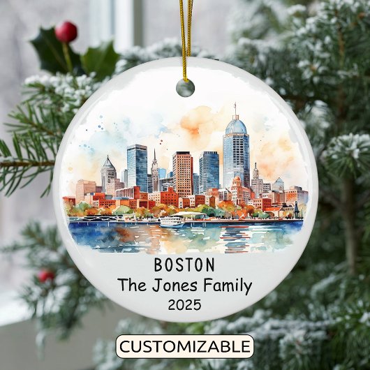 Gepersonaliseerd Ornament van Boston, Massachusett
