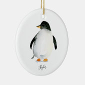 Gepersonaliseerd Ornament van Penguin Handbeschild (Rechts)