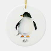 Gepersonaliseerd Ornament van Penguin Handbeschild (Voorkant)