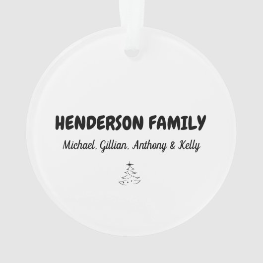 Gepersonaliseerd Ornament voor 2020 met kerstbomen (achterkant)