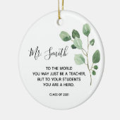 Gepersonaliseerd ornament voor cadeau aan docenten (Links)