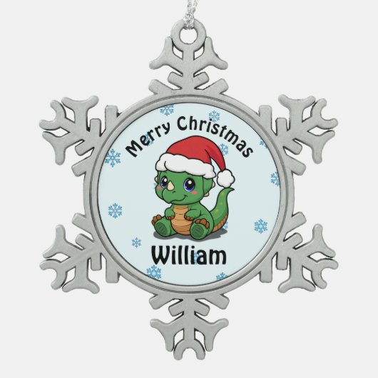 Gepersonaliseerd Ornament voor kerstsnowflake (Voorkant)