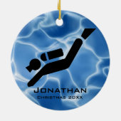 Gepersonaliseerd Ornament voor scuba-duiken (Achterkant)
