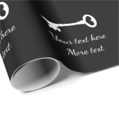 Gepersonaliseerd oud  skelet zwart wit cadeaupapier (Rol Hoek)