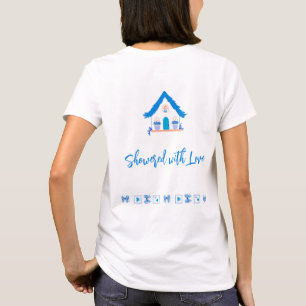 Gepersonaliseerd overladen met liefde Baby shower T-shirt