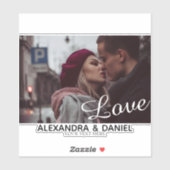 Gepersonaliseerd Paar foto ontwerp Sticker (Vel)