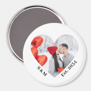 Gepersonaliseerd paar hart magneet