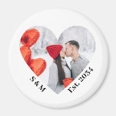 Gepersonaliseerd paar hart magneet (Voorkant)