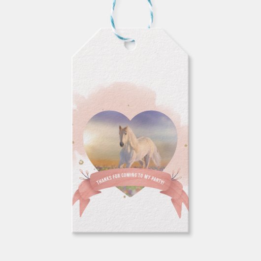 Gepersonaliseerd Paard Verjaardagsfeest Cadeaulabel (Voorkant)