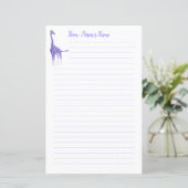 Gepersonaliseerd Paars Giraffe, gebitteerd (Staand voorkant)