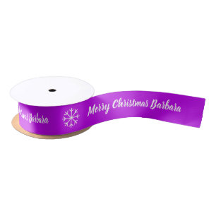 Gepersonaliseerd paars kerstsnowflake lint