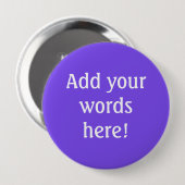Gepersonaliseerd Paars Ronde Button 4,0 Cm (Voorkant /achterkant)