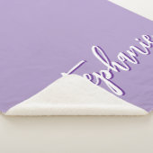 Gepersonaliseerd Paars Sherpa Deken (3/4)