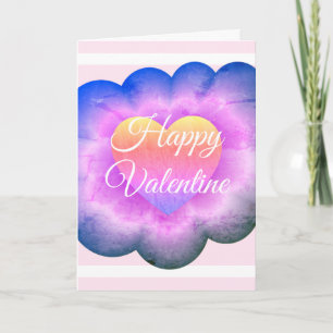 Gepersonaliseerd Paarse Flower Happy Valentijn Car Kaart