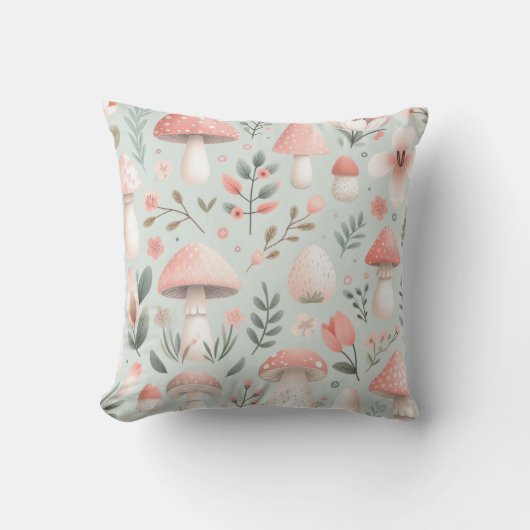 Gepersonaliseerd paddenstoel Sierkussen (Voorkant)