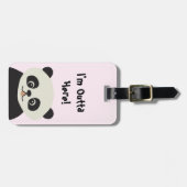 Gepersonaliseerd Panda Beer Bagagelabel (Voorkant horizontaal)
