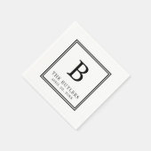 Gepersonaliseerd papier voor donkere en witte brui servet (Hoek)