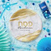 Gepersonaliseerd Pascha Pesach Hebreeuws Goud & Ma Papieren Bordje (Feest)