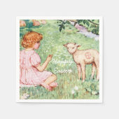 Gepersonaliseerd Pasen Little Lamb Servet (Voorkant)
