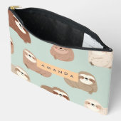 Gepersonaliseerd pastel Schattig luiaard Etui (Open)