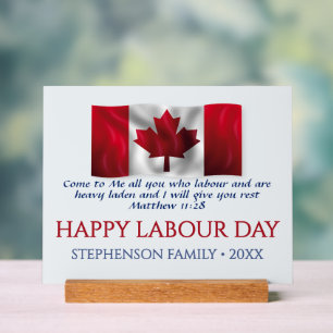 Gepersonaliseerd Patriotisch Canada Dag van de Arb Acryl Bord