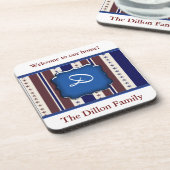 Gepersonaliseerd patriottisch ontwerp onderzetter (Linkerzijde)