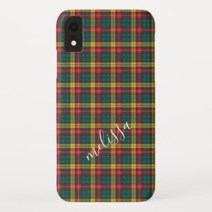 Gepersonaliseerd patroon Buchanan Tartan iPhone XR Hoesje