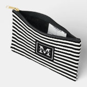 Gepersonaliseerd patroon met zwarte en witte strep etui (Open)