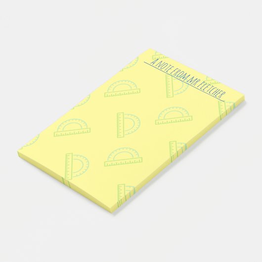 Gepersonaliseerd patroon Wiskunde protractor Post-it® Notes (Schuin)