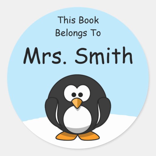 Gepersonaliseerd Penguin Book Label (Voorkant)