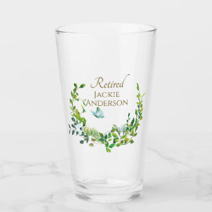 Gepersonaliseerd pensioen bier glas botanische bla